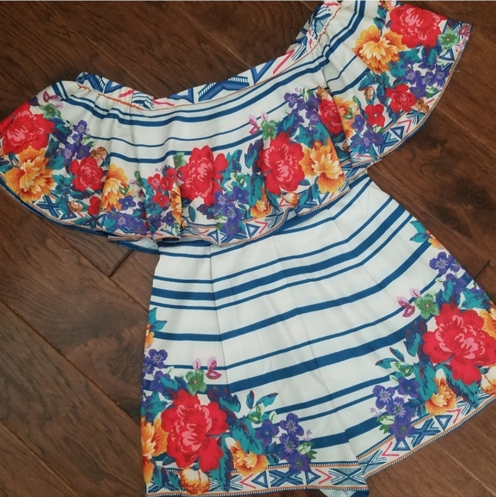 Flying Tomato Floral Romper